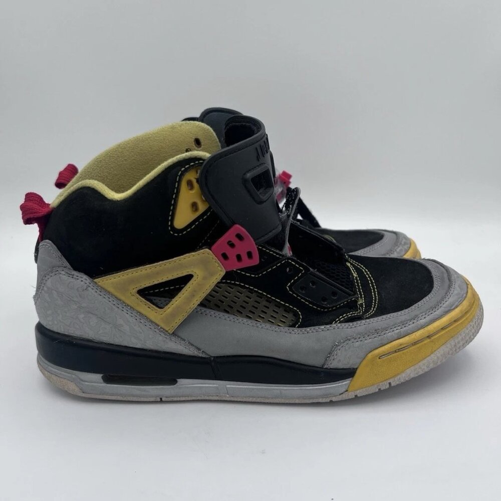 Nike Air Jordan Spizike 317321-050 Black Gray Yellow Red Kids Sneakers 7Y